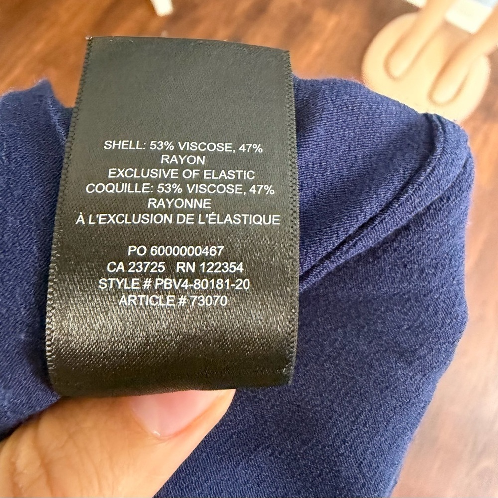 Wilfred Navy Blue Maxi Dress with Smocked Waist - Picture 13 of 13
